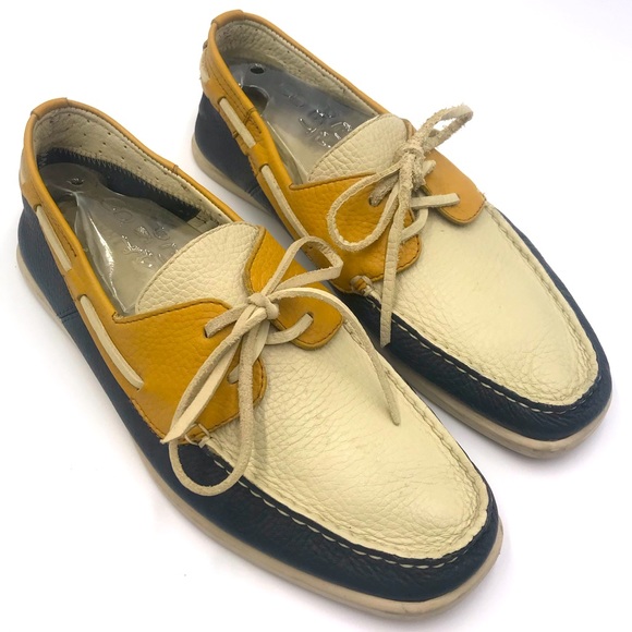 Tommy Bahama Mens Leather Boat Shoes 
